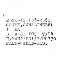 Griff, Schalthebel, p.f. MAN 630 und weitere Oldtimer, MAN 81.97010-0061