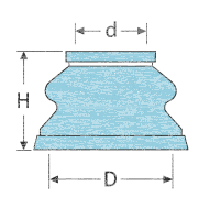 Dust boot 34x78 mm for ball joint tie rod drag link univ.