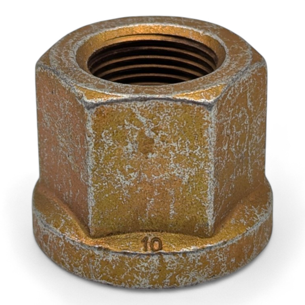 Radmutter M20 x 1,5 mit Flachbund, extra hoch, gelbverzinkt, Qualität 10