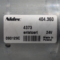 Antriebsmotor Nidec 404.360, 24V, entstört, Motor, Getriebemotor, B-Ware