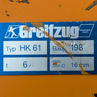 Umlenkrolle mit Lasthaken GZ HK 61 (6,4 t) Greifzug Klappkloben Seilrolle