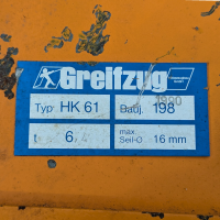 Umlenkrolle mit Lasthaken GZ HK 61 (6,4 t) Greifzug Klappkloben Seilrolle