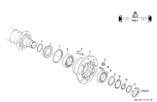 Shaft seal, Steyr 12M18 rear axle, cf. Steyr 190003070045 / MAN 85.90001-2276